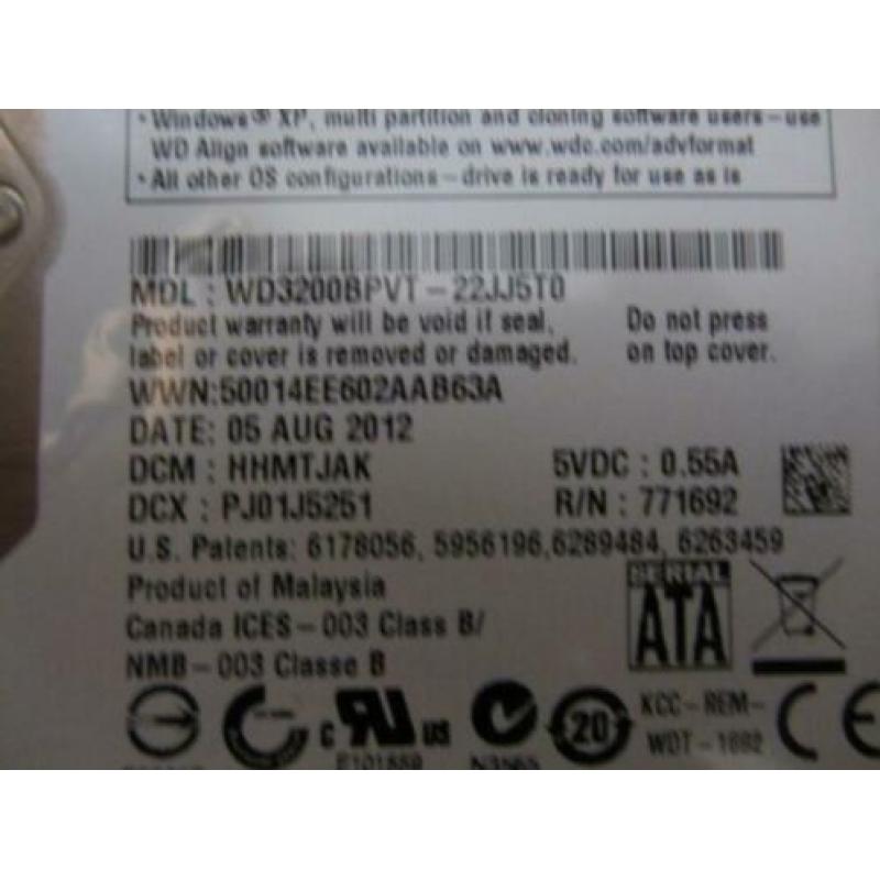 2x Western Digital Scorpio Blue WD3200BPVT 320GB 5400 RPM 8M