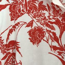 H&M blouse lange mouw bloes ?? wit met rood overhemd 42-44