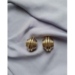 Vintage 1970 70s gouden klip oorbellen groot statement