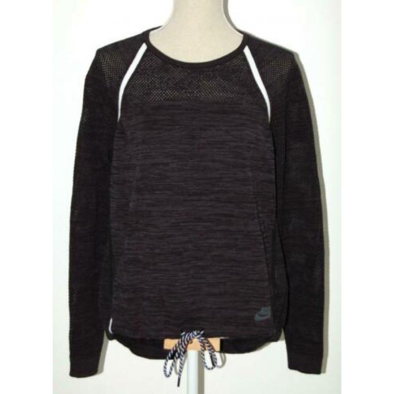 NIEUWE NIKE TECH KNIT crew trui, sweater, zwart, Mt. M