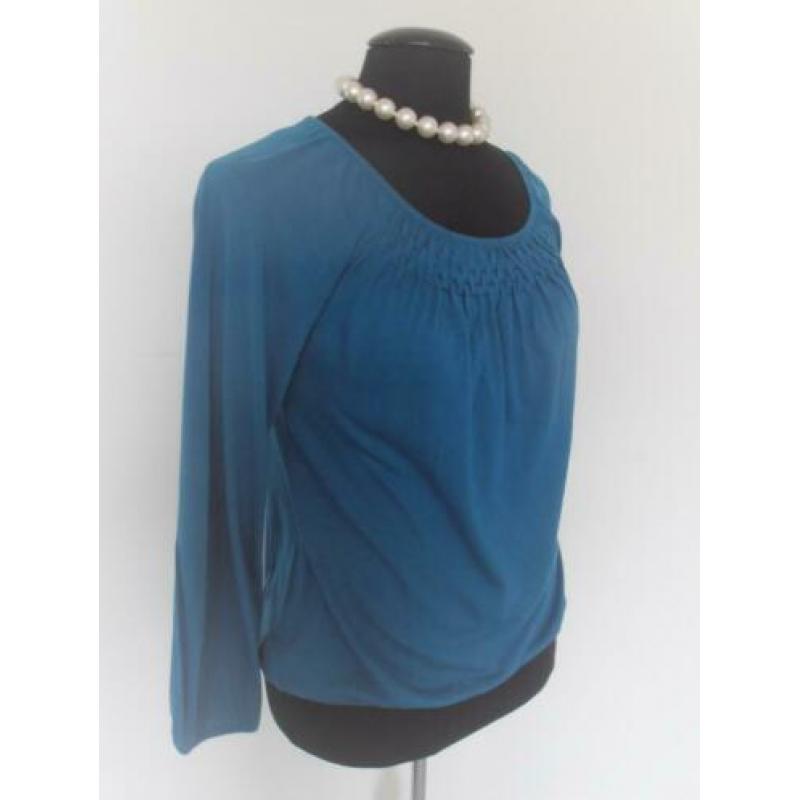 Street One - prachtige petrol blouse top - mt 40
