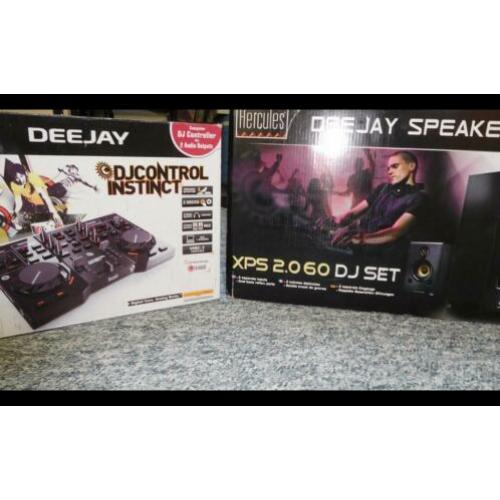 Nieuw dj speaker set 2.060 met dj instinct controller.
