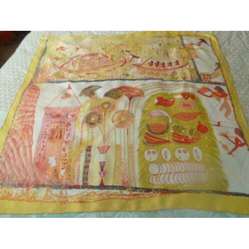 Tino Lauri Italy luxe zijden sjaal Egyptisch dessin/Luxeriös