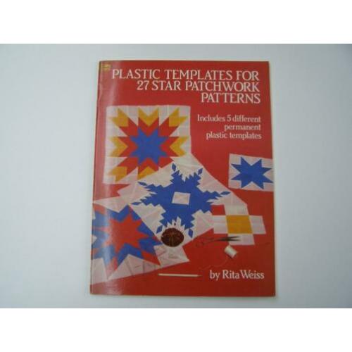Plastic templates for 27 star patchwork patterns