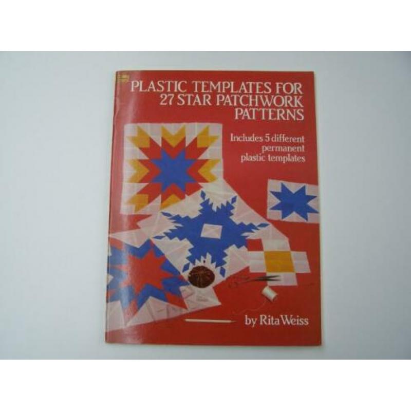 Plastic templates for 27 star patchwork patterns