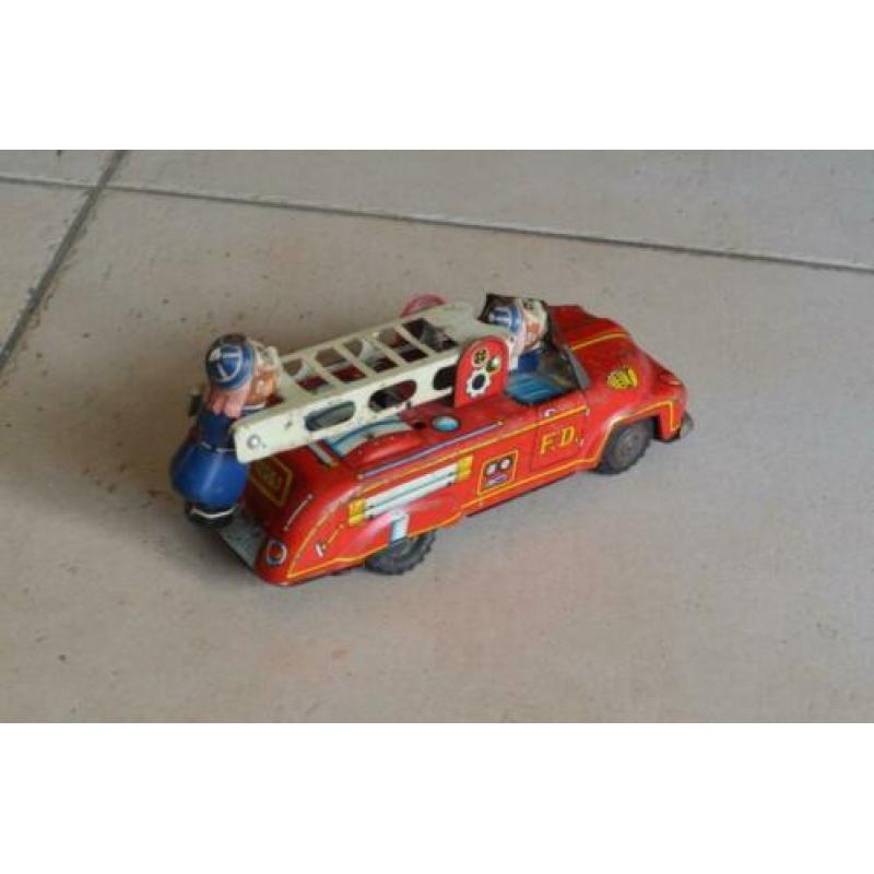 antiek blikken brandweerwagen made in Japan