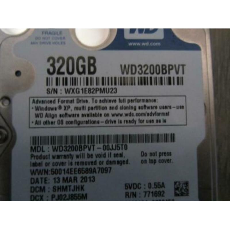 2x Western Digital Scorpio Blue WD3200BPVT 320GB 5400 RPM 8M