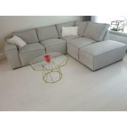 Bankstel hoekbank Woonexpress beige /wit