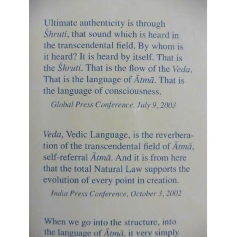 Vedic Expressions in Maharishi Vedic Science - Maharishi Pur