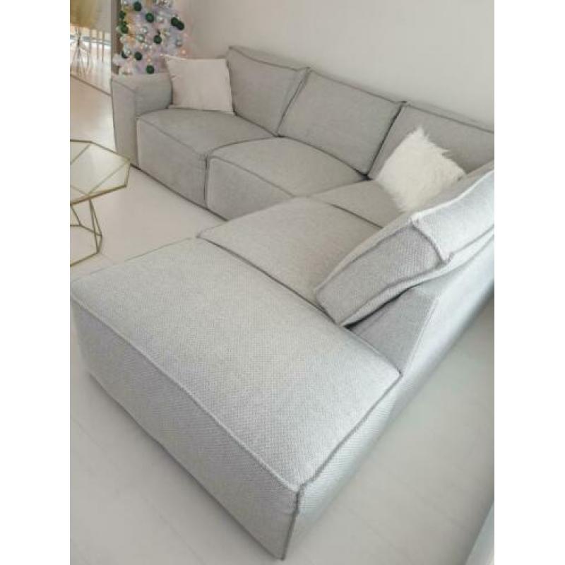 Bankstel hoekbank Woonexpress beige /wit