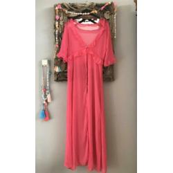 H&M blouse lange mouw bloes ?? wit met rood overhemd 42-44