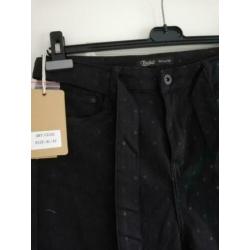Toxic nieuwe zwarte broek met stipje, XL
