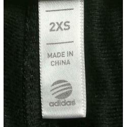 Adidas Dames trainingsbroek, maat 2xs /gouden glitter streep