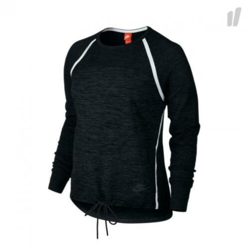 NIEUWE NIKE TECH KNIT crew trui, sweater, zwart, Mt. M