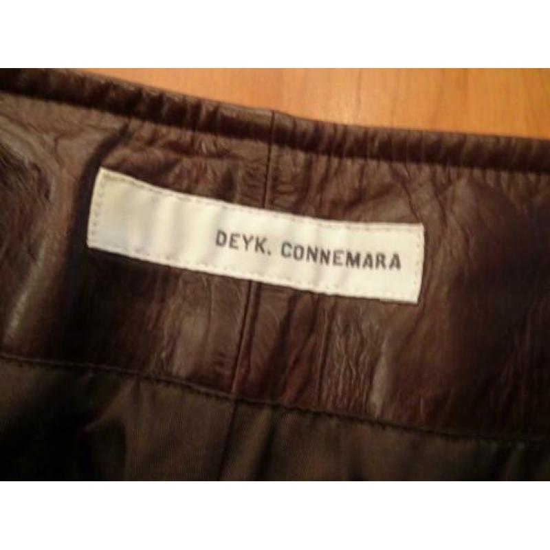 VAN DEYK bruine LEREN broek - NIEUW