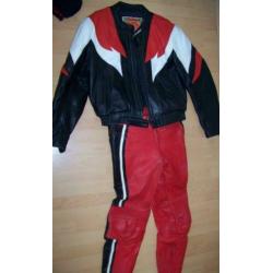 Leren motorpak