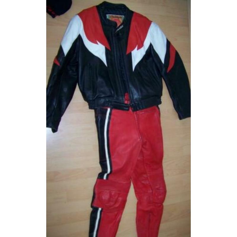 Leren motorpak