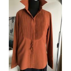 Nieuwe roestbruine blouse maat 38