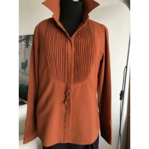 Nieuwe roestbruine blouse maat 38