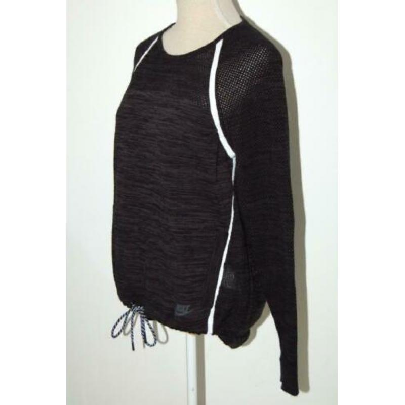 NIEUWE NIKE TECH KNIT crew trui, sweater, zwart, Mt. M