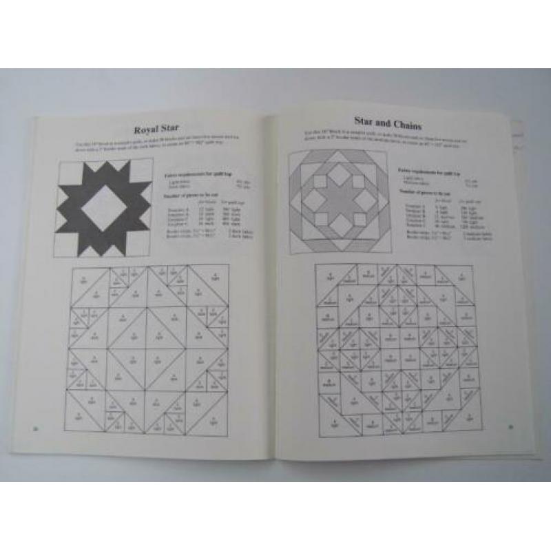 Plastic templates for 27 star patchwork patterns