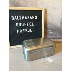 Metalen lunchbox lunchtrommel trommel