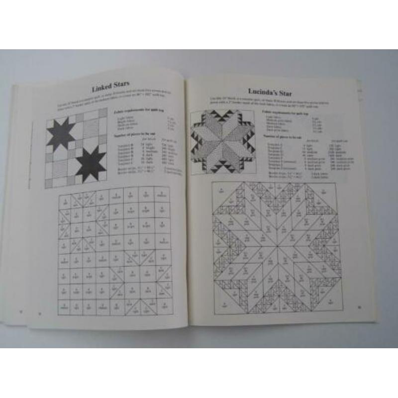 Plastic templates for 27 star patchwork patterns