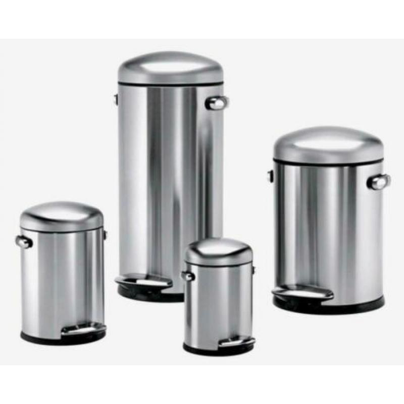Simplehuman 4,5 liter RVS Retro pedaalemmer