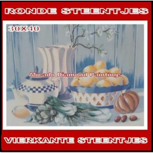 ?/¦ Diamond Painting Stilleven Meditaranee 30*40 Full-Volled