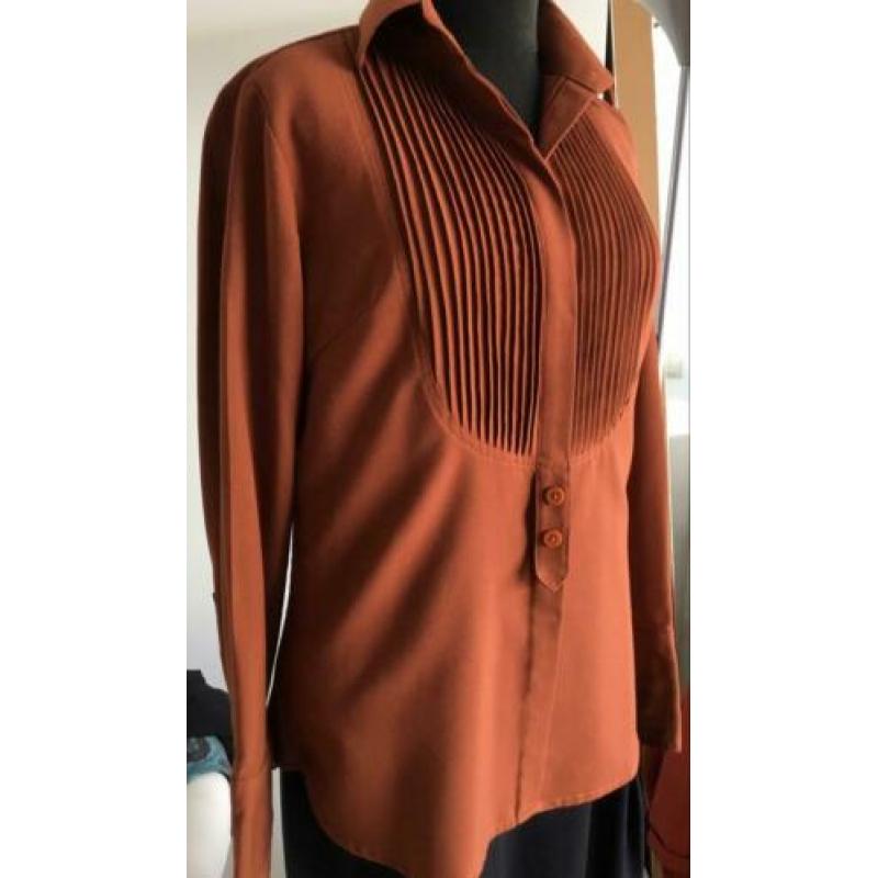 Nieuwe roestbruine blouse maat 38