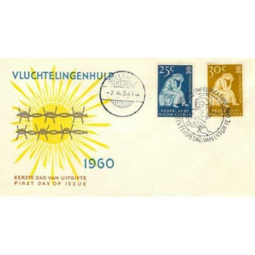 FDC Nederlands Nieuw Guinea 1960 Vluchtelingenhulp.