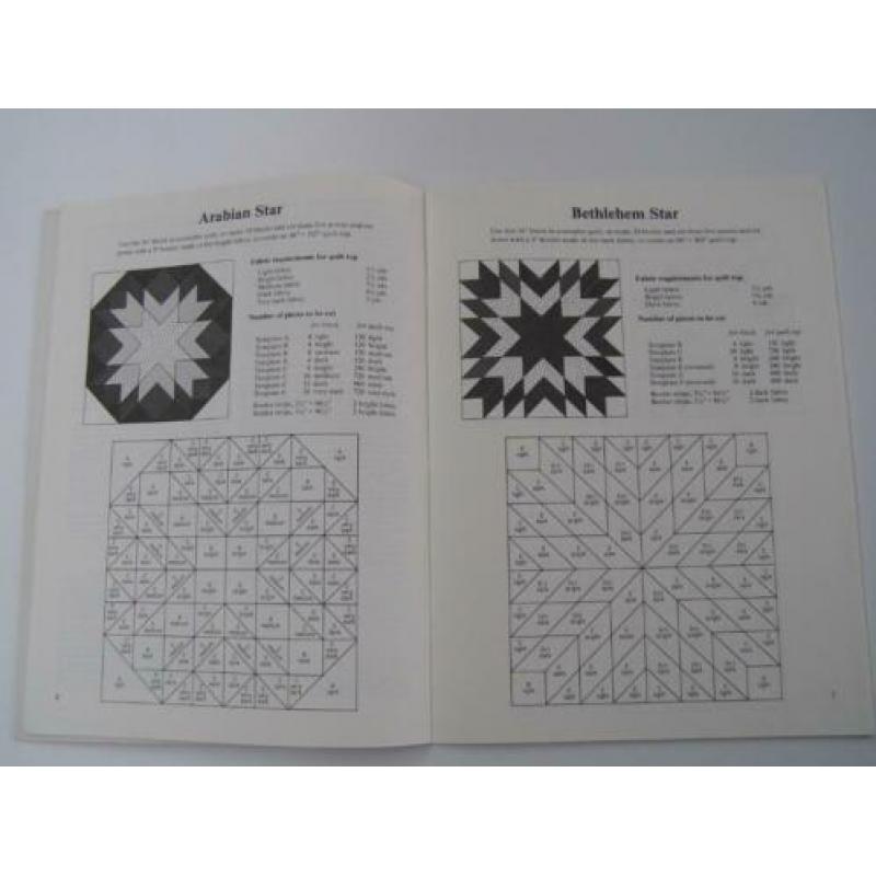 Plastic templates for 27 star patchwork patterns