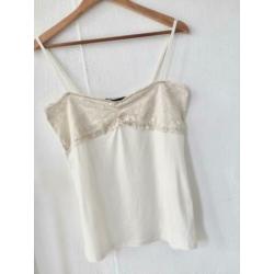 Summum kanten hemdje top wit kant M stretch KEET