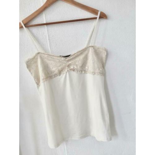 Summum kanten hemdje top wit kant M stretch KEET