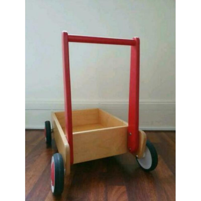 Houten loopwagen. Merk: Van Dijk Toys