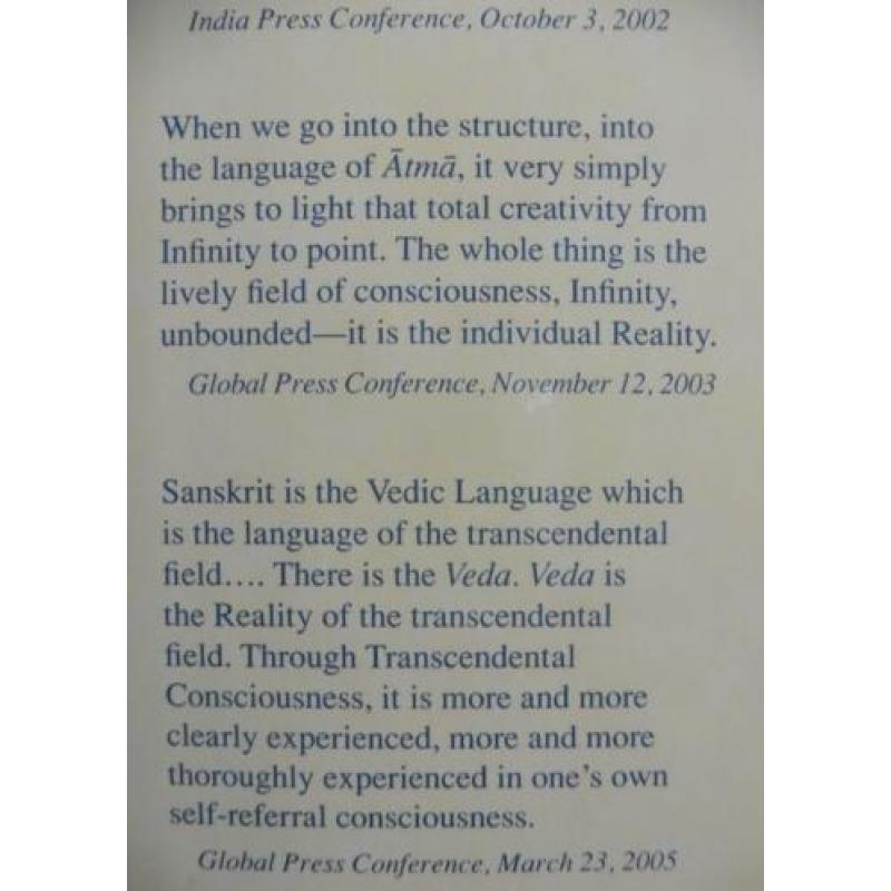 Vedic Expressions in Maharishi Vedic Science - Maharishi Pur