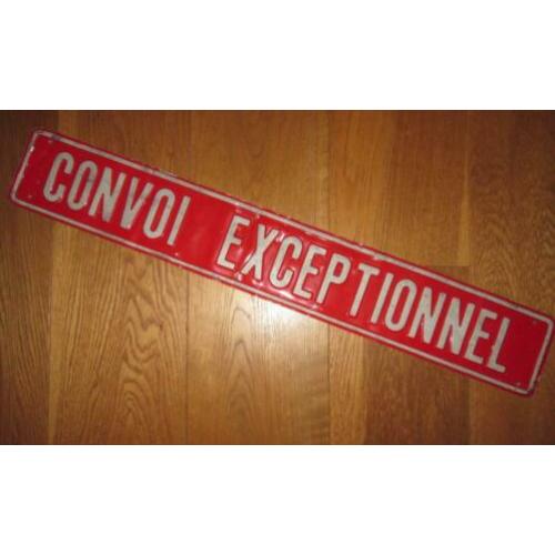 vintage verkeersbord Convoi Exceptionnel vrachtauto