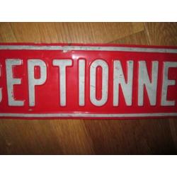 vintage verkeersbord Convoi Exceptionnel vrachtauto