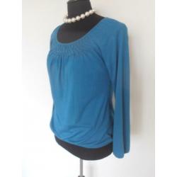 Street One - prachtige petrol blouse top - mt 40