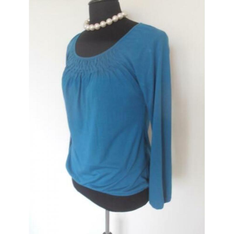 Street One - prachtige petrol blouse top - mt 40