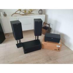 B&W DM602, LCR6, CC6 S2 speakers, zwart