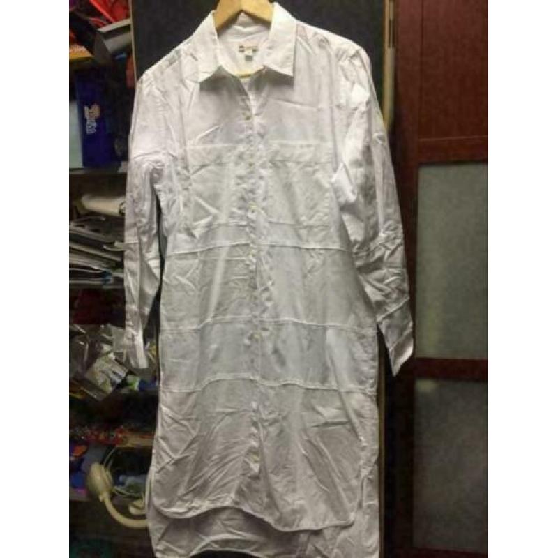 Wit zomer lang tuniek, maat: m/l