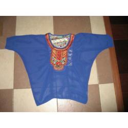 mooie blauwe doorschijnende tuniek/top van Lola's, mt M