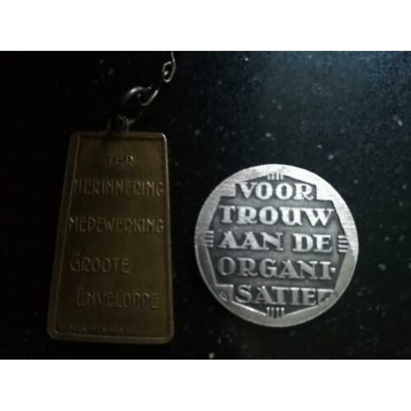 munt en hanger 1886 Groote Enveloppe Spoorwegen