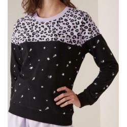 COLOURFUL REBEL leopard sterren Sweater mt M Huid Coll NIEUW