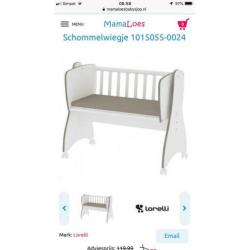 Lorelli wieg wit. Schommel of gewoon. Wit. Zgan