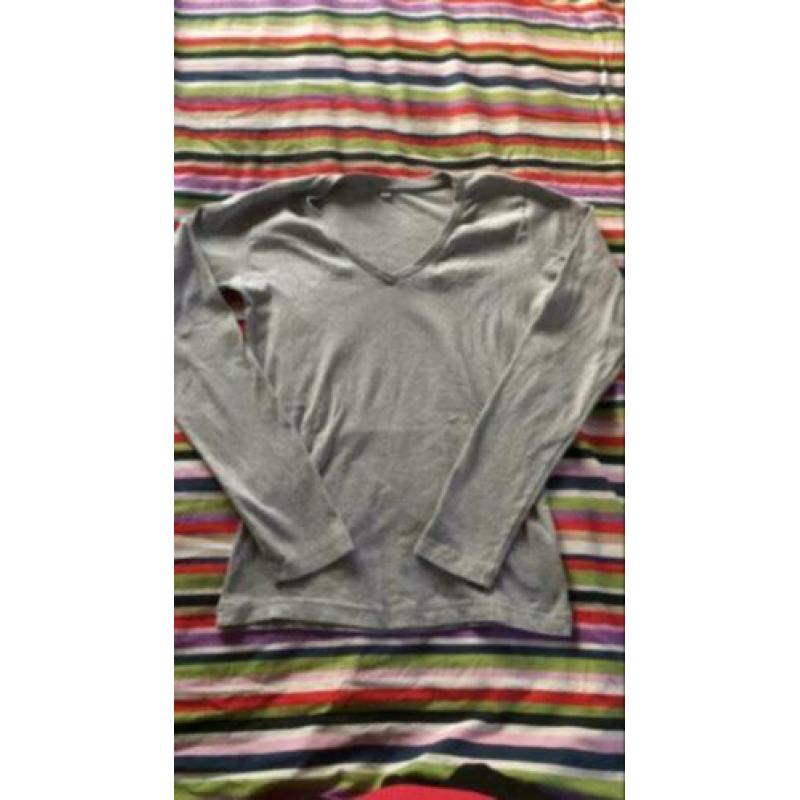 Pakket longsleeves t-shirts 6 stuks maat L 42 44