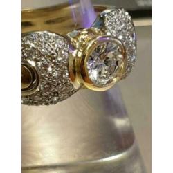 Prachtige 18 karaat gouden ring met 1.16 carat Diamant