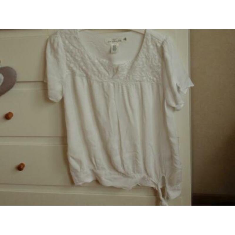 H&M: Roomwit Tuniek-Blousje maat 170