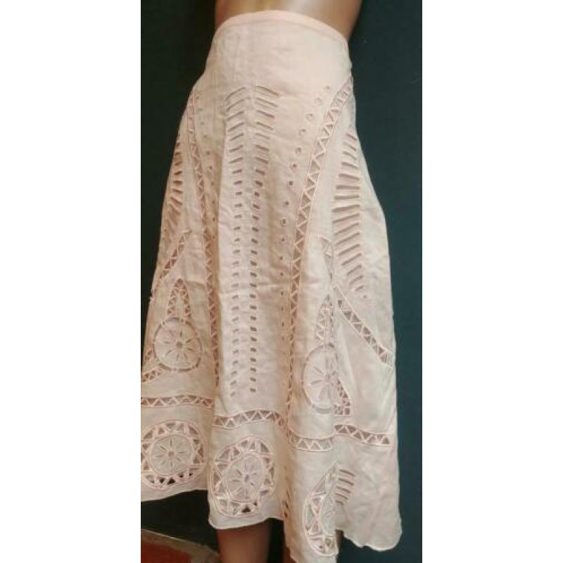 Vintage rok (80s/90s) met opengewerkte stukken (MT L)